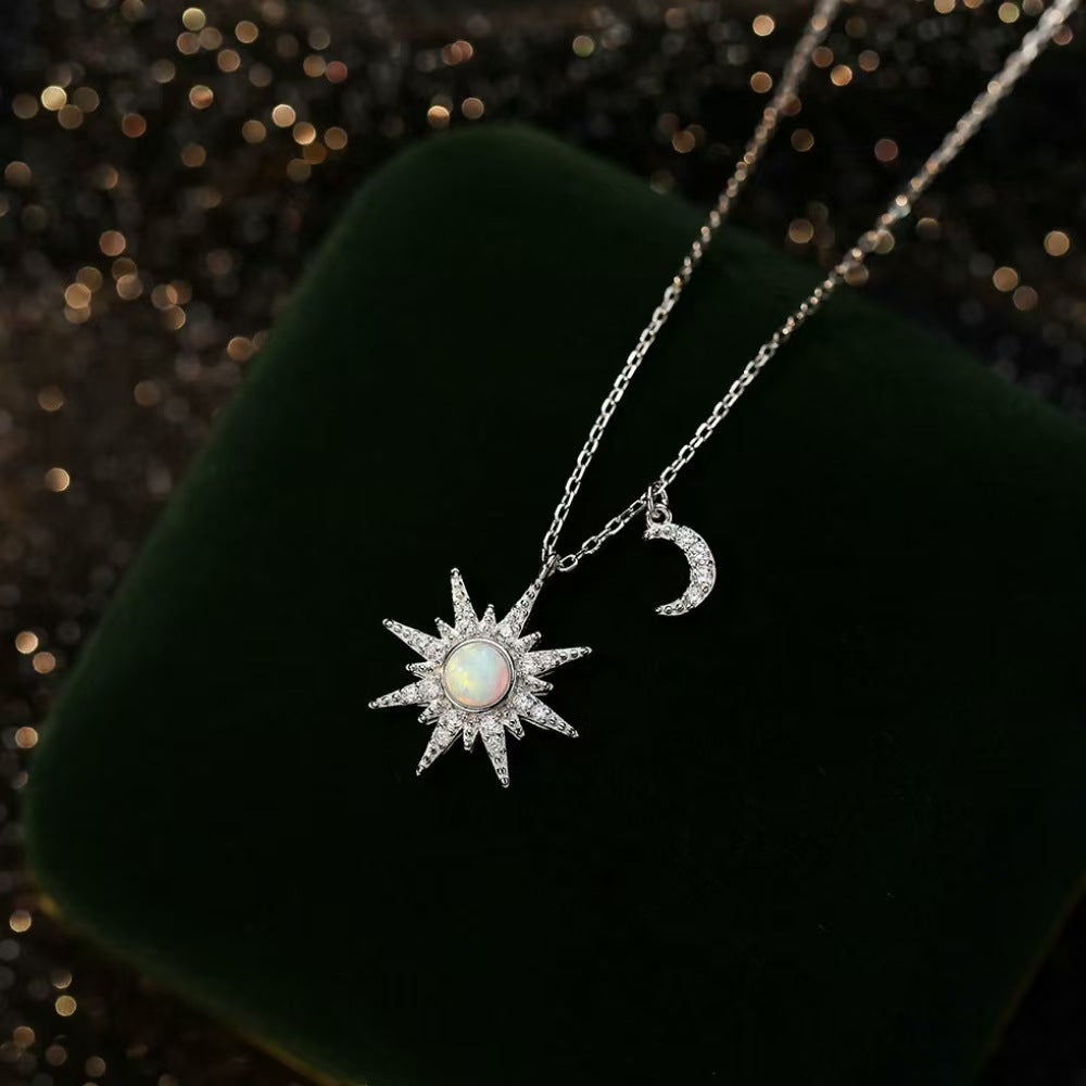 Hearts Are Linked Moon And Star Necklace