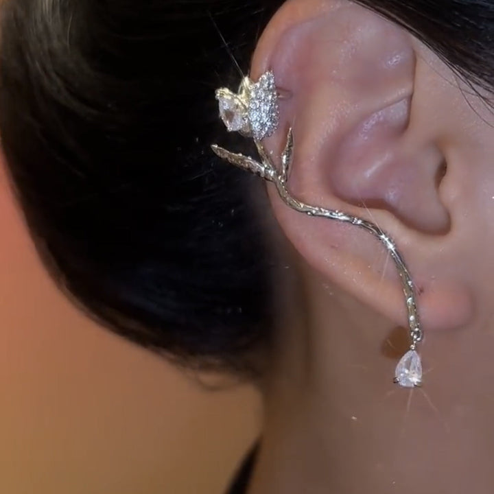 French Style Rose Ear Cuff