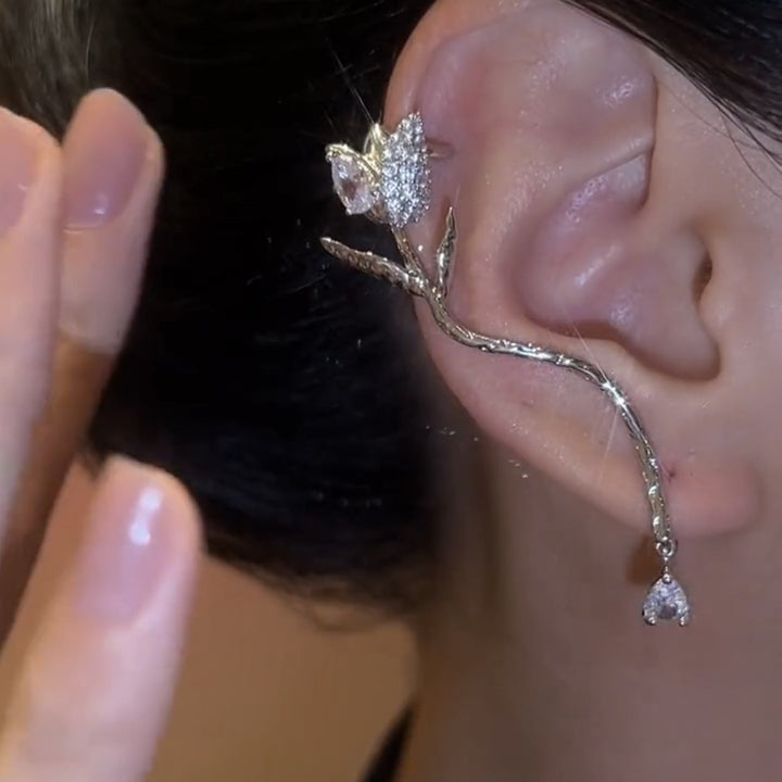 French Style Rose Ear Cuff