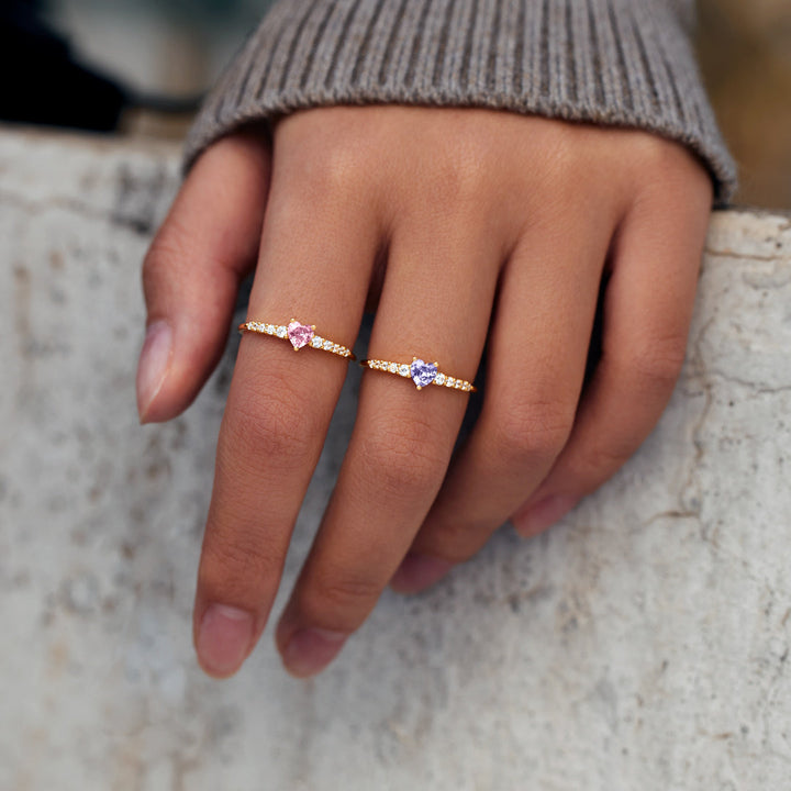 Like Mother Like Daughter Matching Heart-Cut Ring