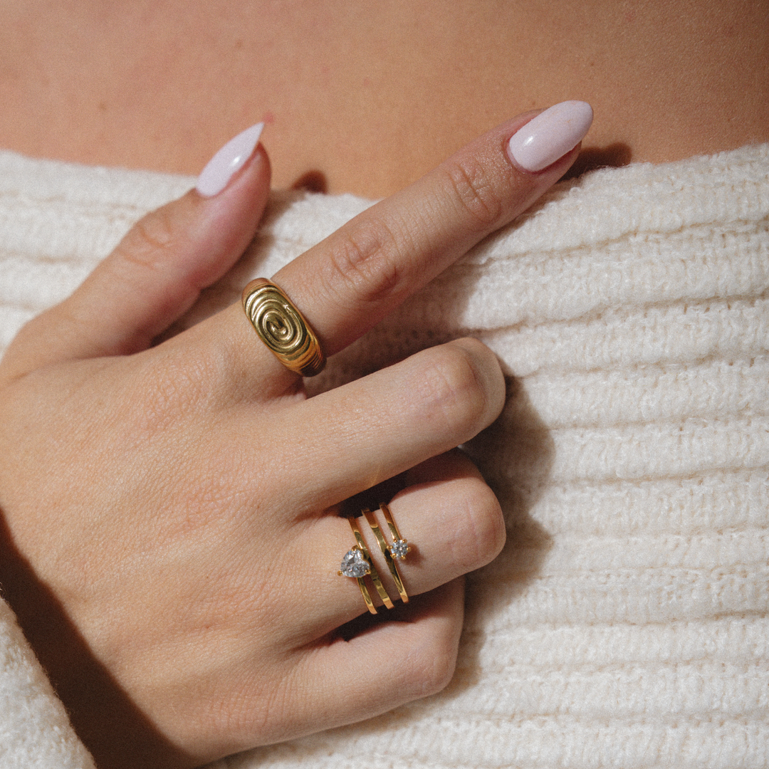 Isabella | Dainty Crystal Accent Ring