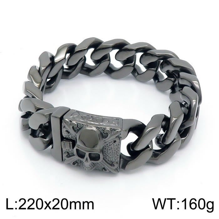Skull Clasp Cuban Bracelet
