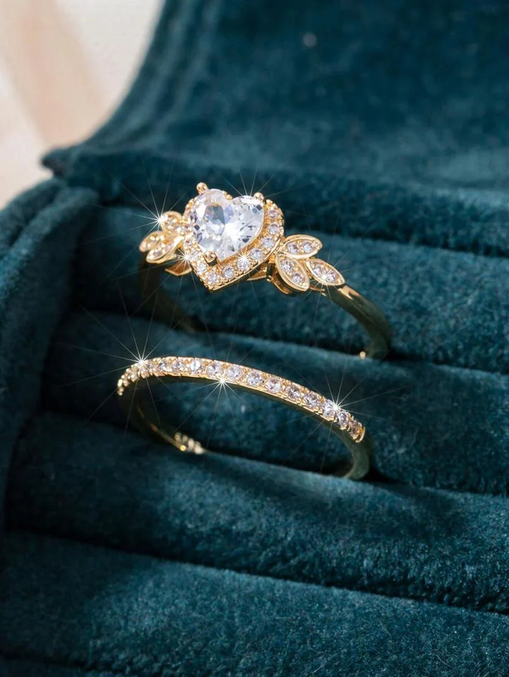 Amelia – Elegant two-piece ring set with timeless sparkle