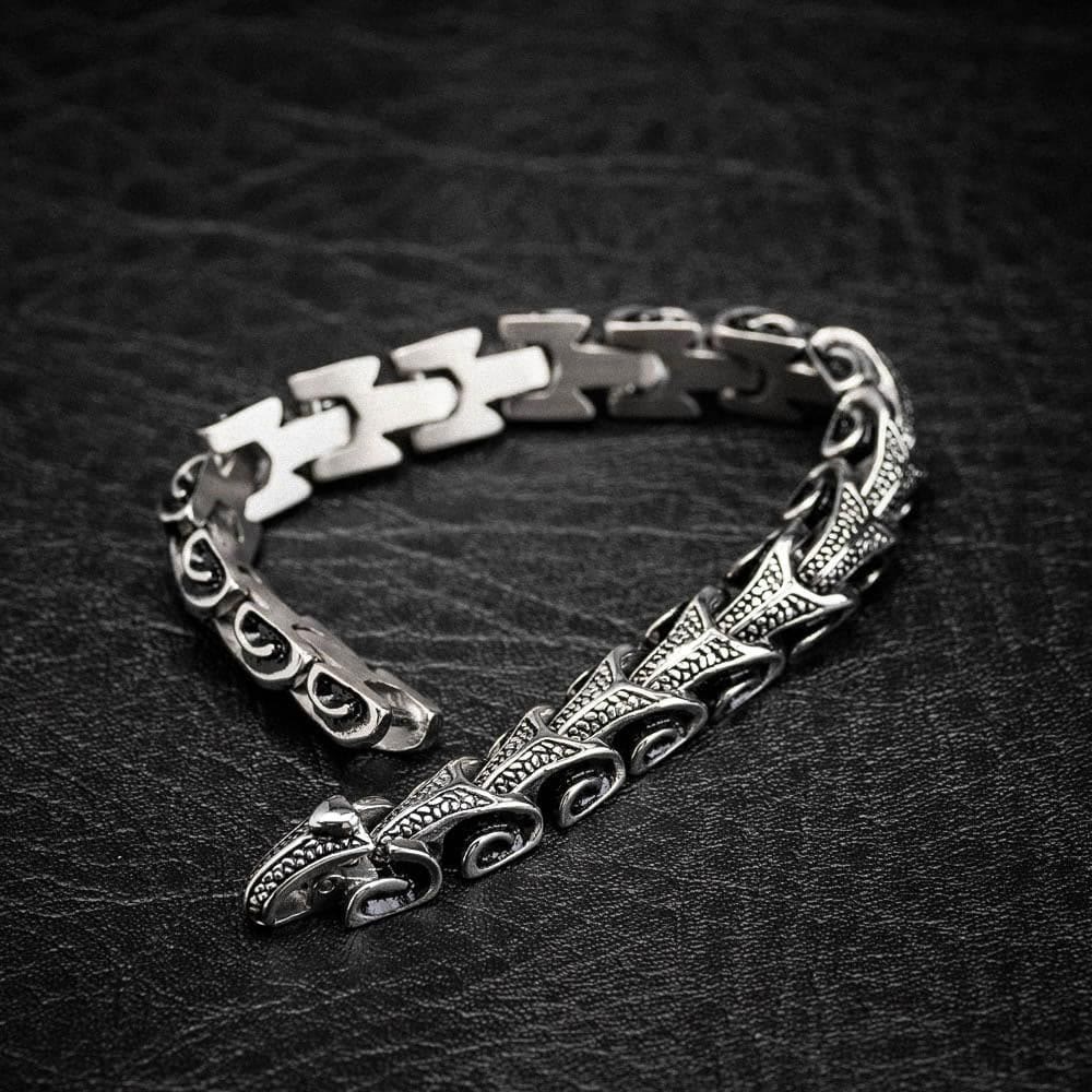 Vintage Dragon Bones Stainless Steel Animal Bracelet