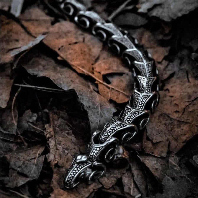 Vintage Dragon Bones Stainless Steel Animal Bracelet