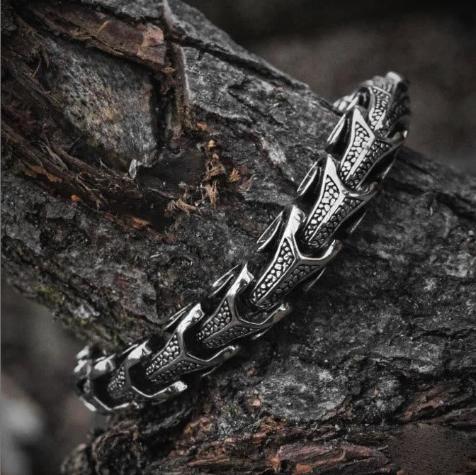 Vintage Dragon Bones Stainless Steel Animal Bracelet