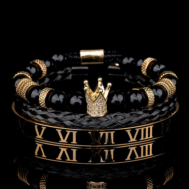 Royal Crown Stones Bracelet Set