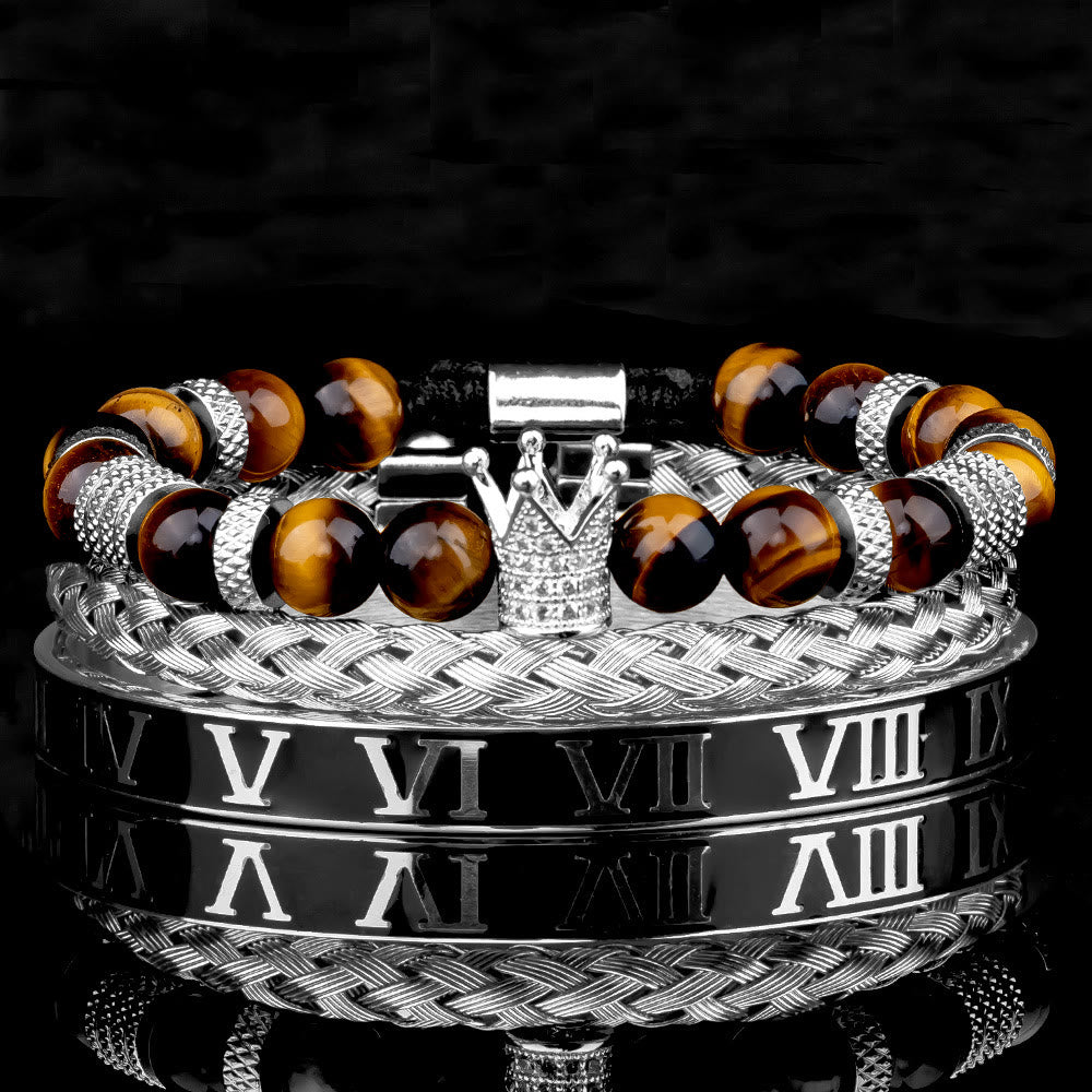 Royal Crown Stones Bracelet Set