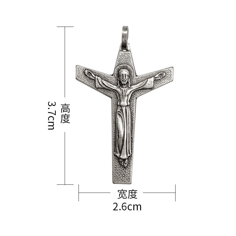 Christianartworkshop Faith and Courage Cross Crucifix Necklace: A Symbol of Resilience