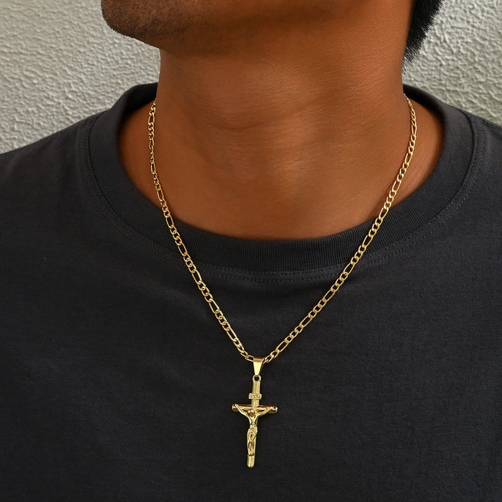 Christianartworkshop 4-Styled Sacred Crucifix Necklace: Elegant Design & Faithful Reminder for Every Day