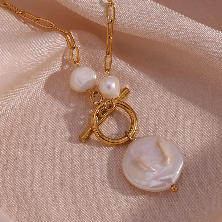 Ocean Whisper - Natural Baroque Pearl Necklace