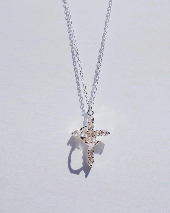 Necklace with Cross and Christ's Crown (Gold-Plated)