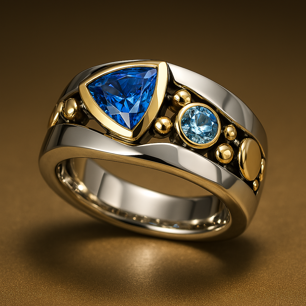 Vintage Blue Crystal Ring
