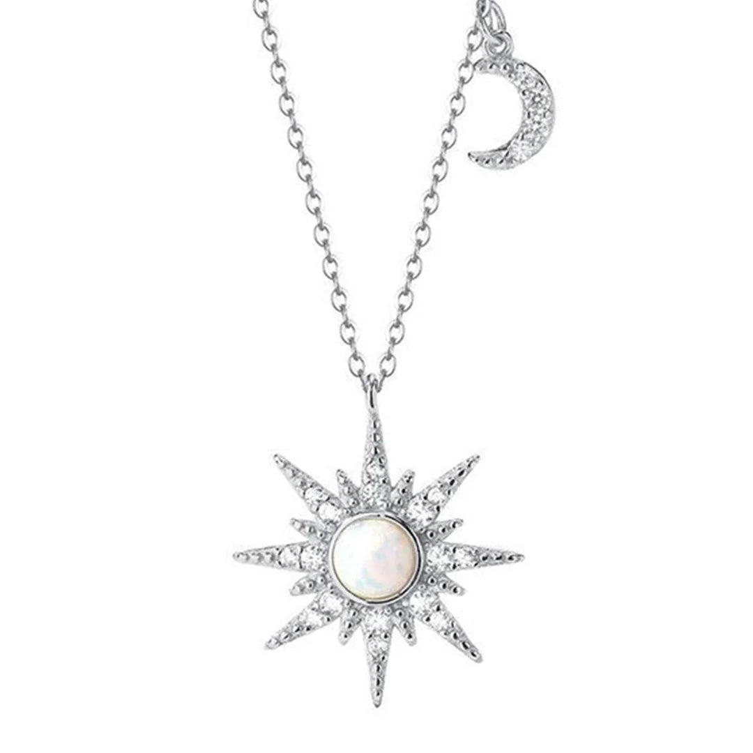 Hearts Are Linked Moon And Star Necklace