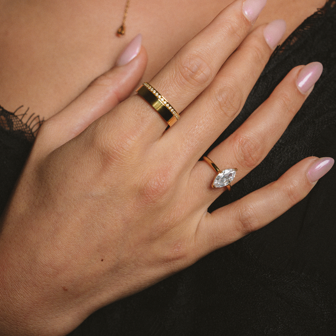 Chloe | Elegant Double Row Ring
