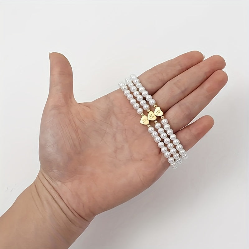 Chic A-Z Heart Initial Bracelet