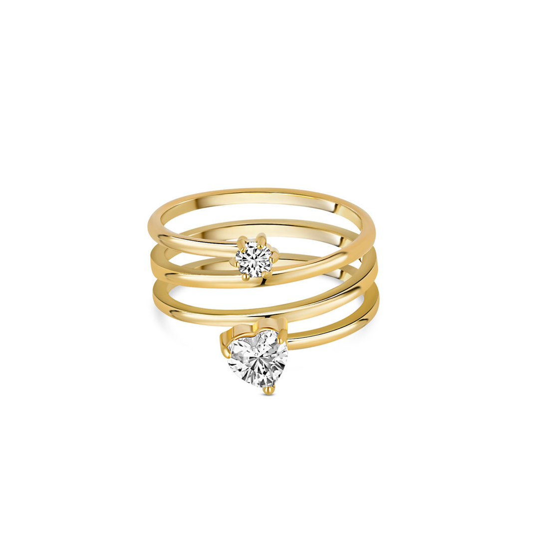 Bella | Classic Heart Accent Ring