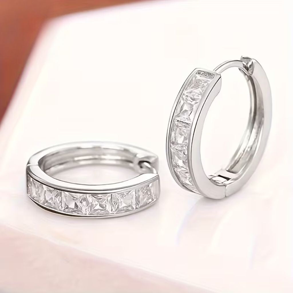 Flame-Shape Silver Earrings