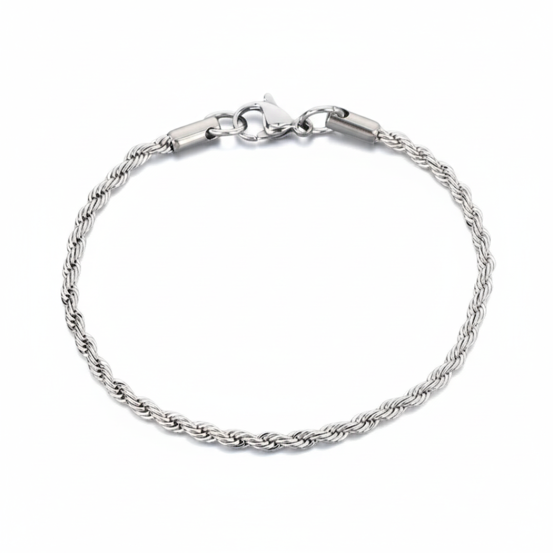 Rope Bracelet (Silver) 3mm