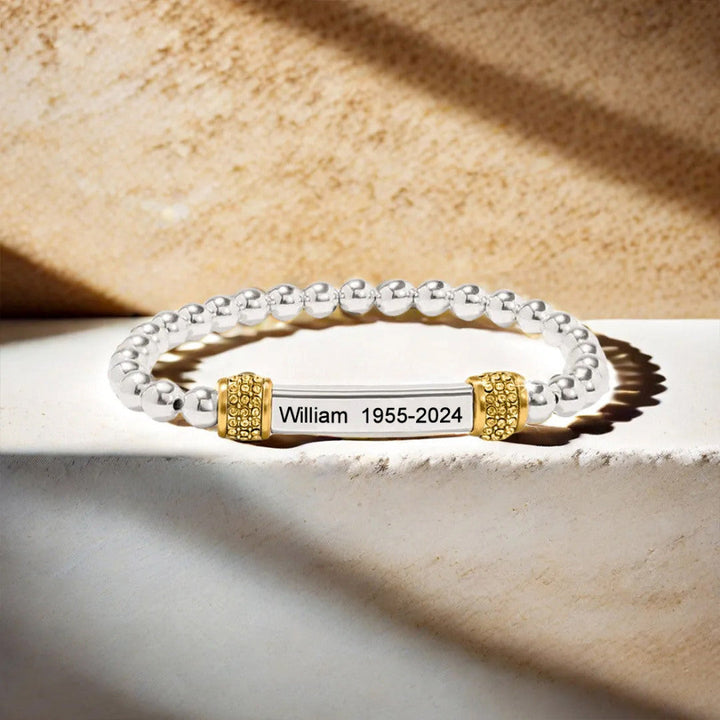For Memorial - Missing You Always Custom Name And year Bead Bracelet