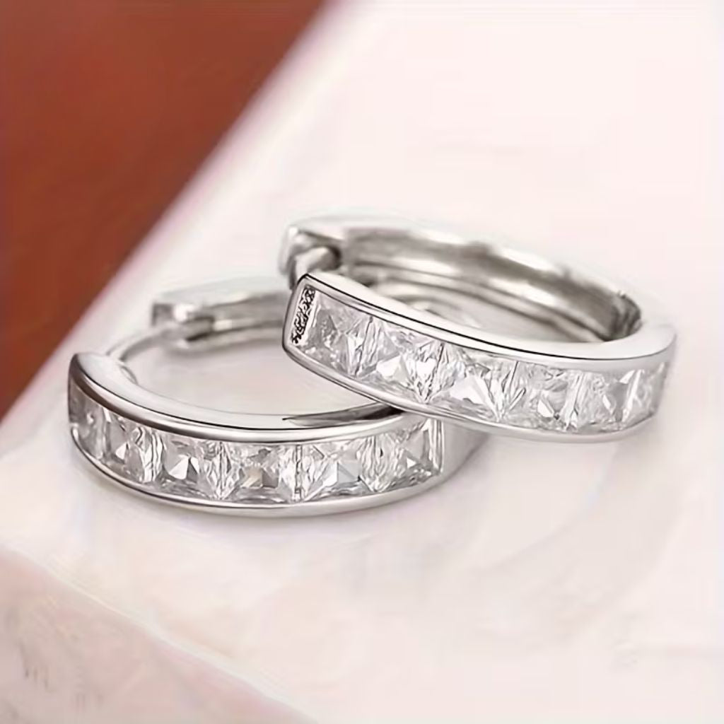 Flame-Shape Silver Earrings