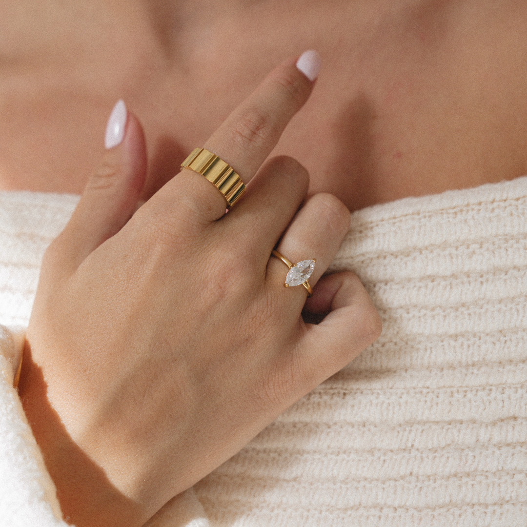 Chloe | Elegant Double Row Ring