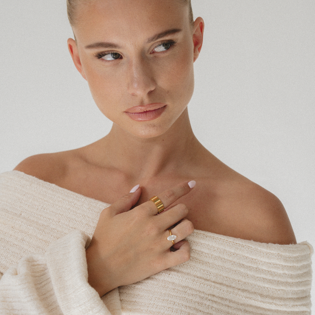 Chloe | Elegant Double Row Ring