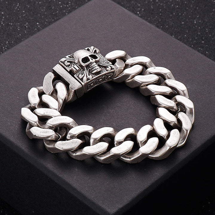 Skull Clasp Cuban Bracelet