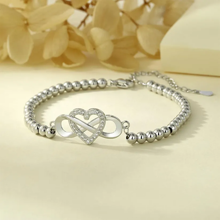 To My Granddaughter - Keep Me In Your Heart Infinity Love Bead Bracelet