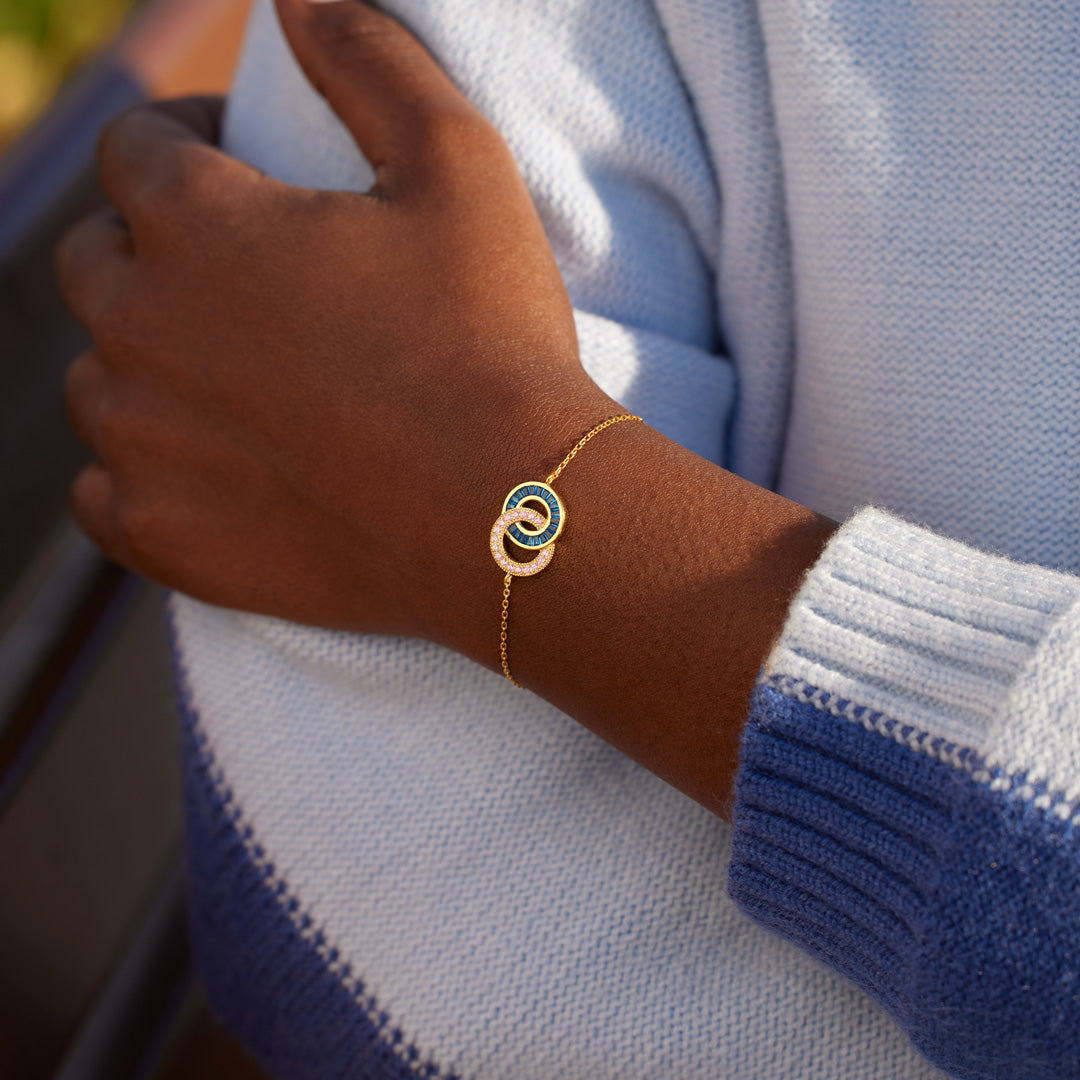 Mother & Daughter Linking Circles Bracelet