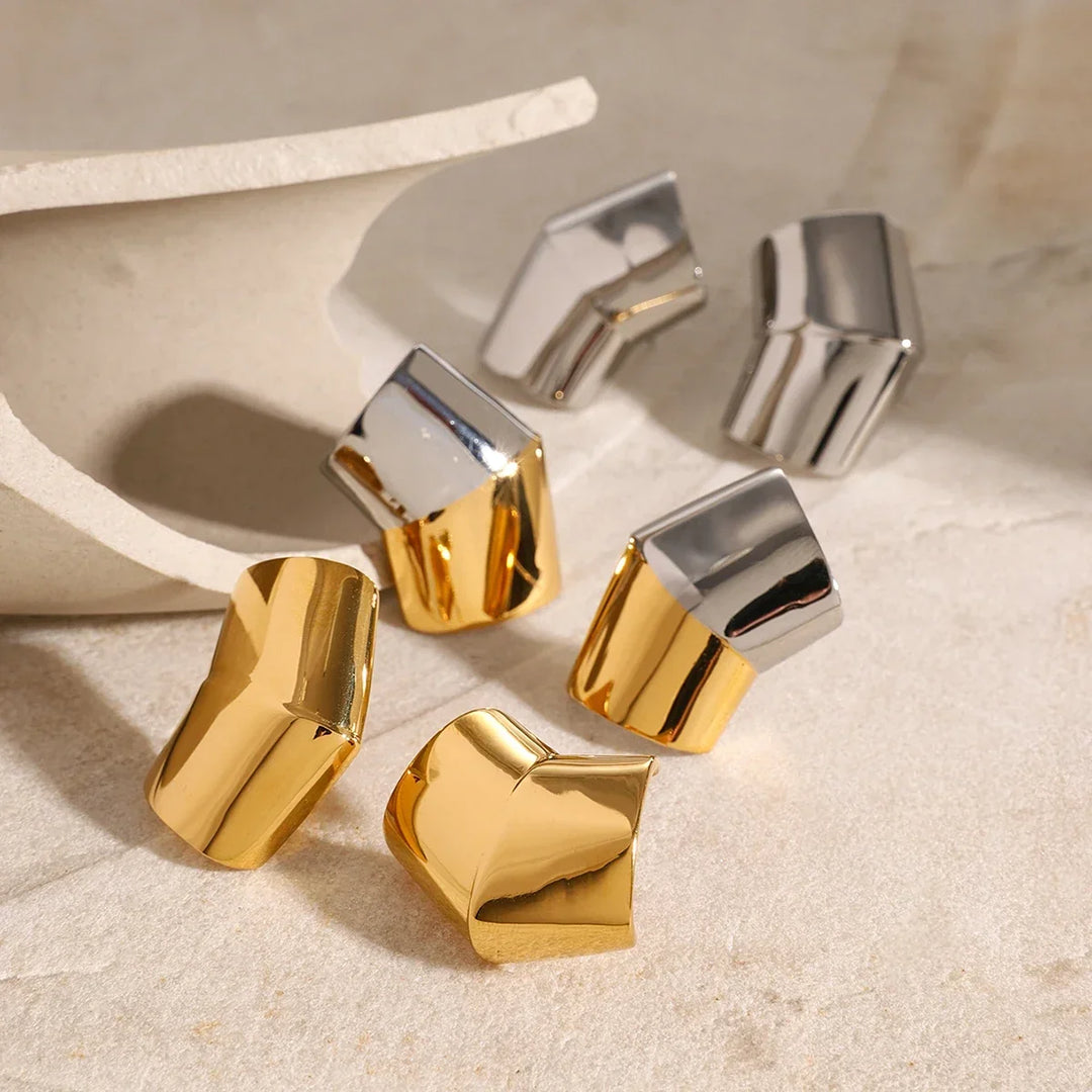 Reflection Gold-Plated Earrings