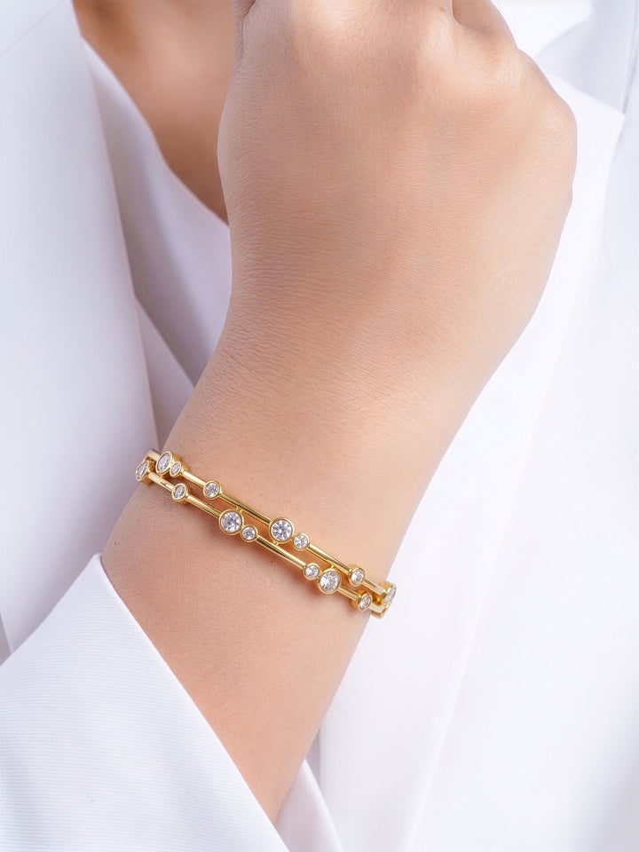 Aireya Diamond 18K Gold Plated Band Bracelet
