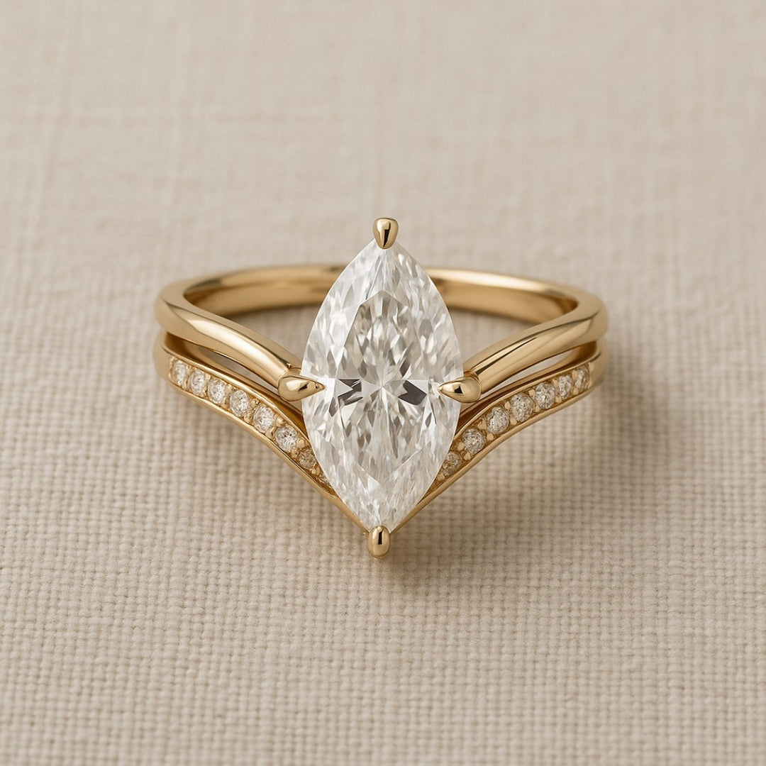 Drop Crown Gold Ring