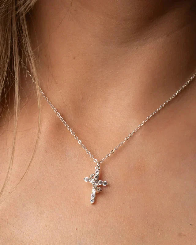 Necklace with Cross and Christ's Crown (Gold-Plated)