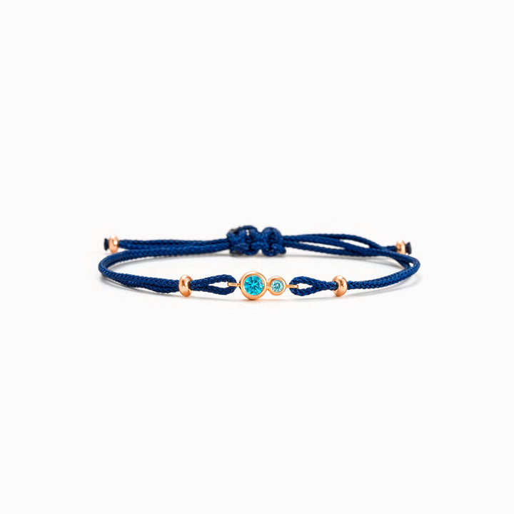 Grandma&Granddaughter Special Link Two Birthstones Bezel Set Bracelet
