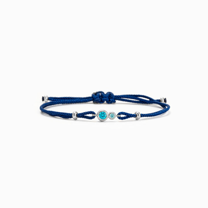 Grandma&Granddaughter Special Link Two Birthstones Bezel Set Bracelet