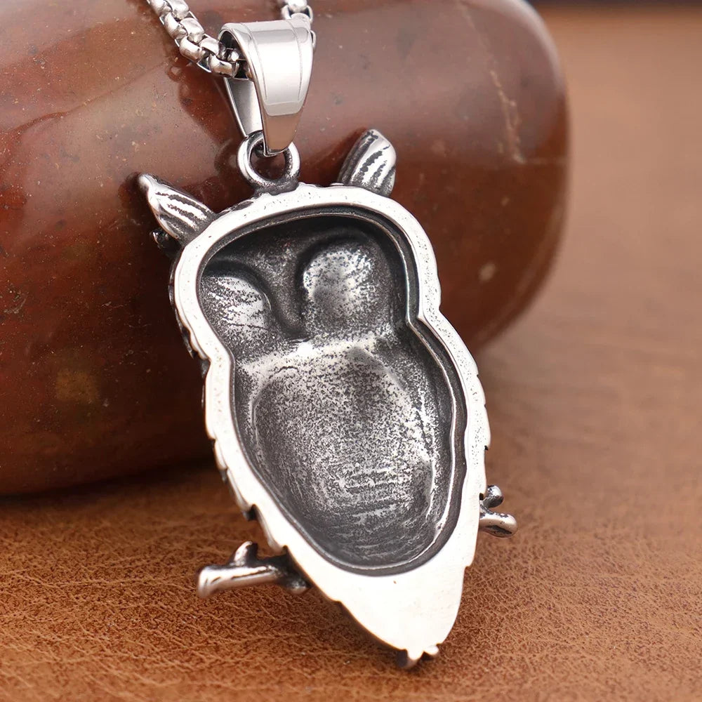 Vintage Owl Wisdom Pendant Necklace