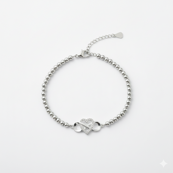 To My Granddaughter - Keep Me In Your Heart Infinity Love Bead Bracelet