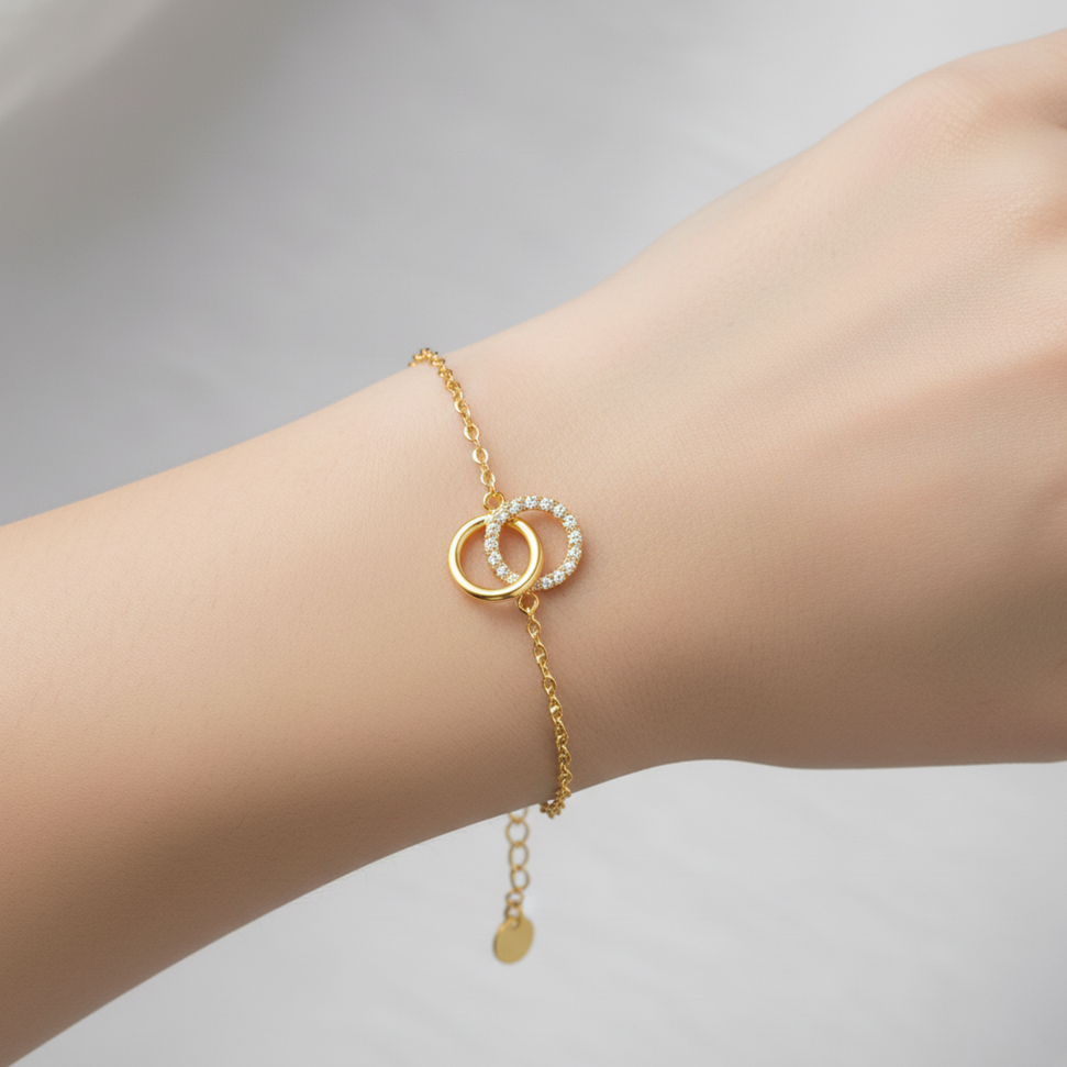 For Friend- We Are Forever Linked Together Circle Bracelet