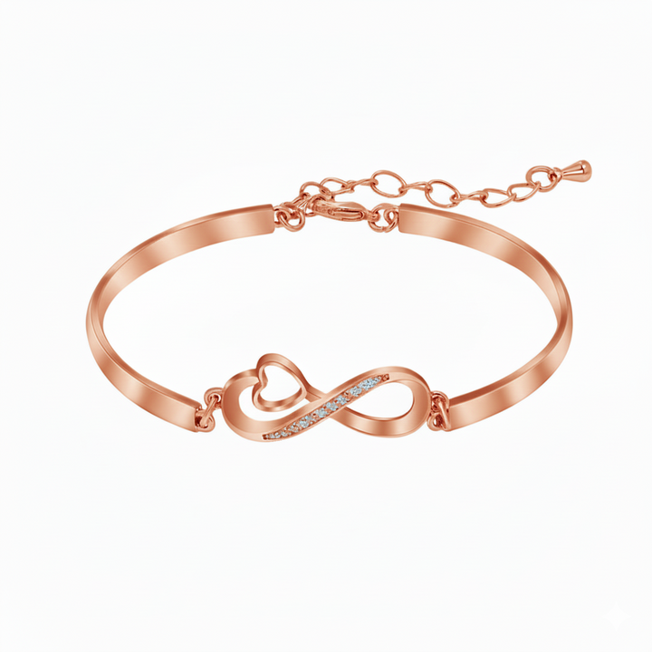 To My Unbiological Daughter- I Always With You Heart Infinity Bracelet
