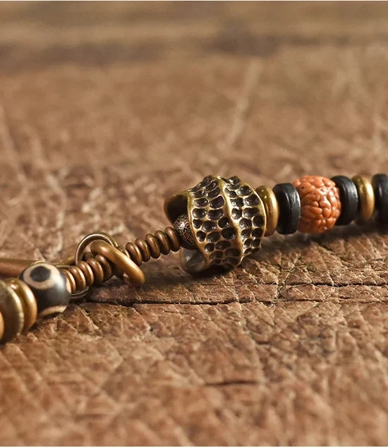 Asgard | Rudraksha, Ebony & Copper Handmade Bracelet