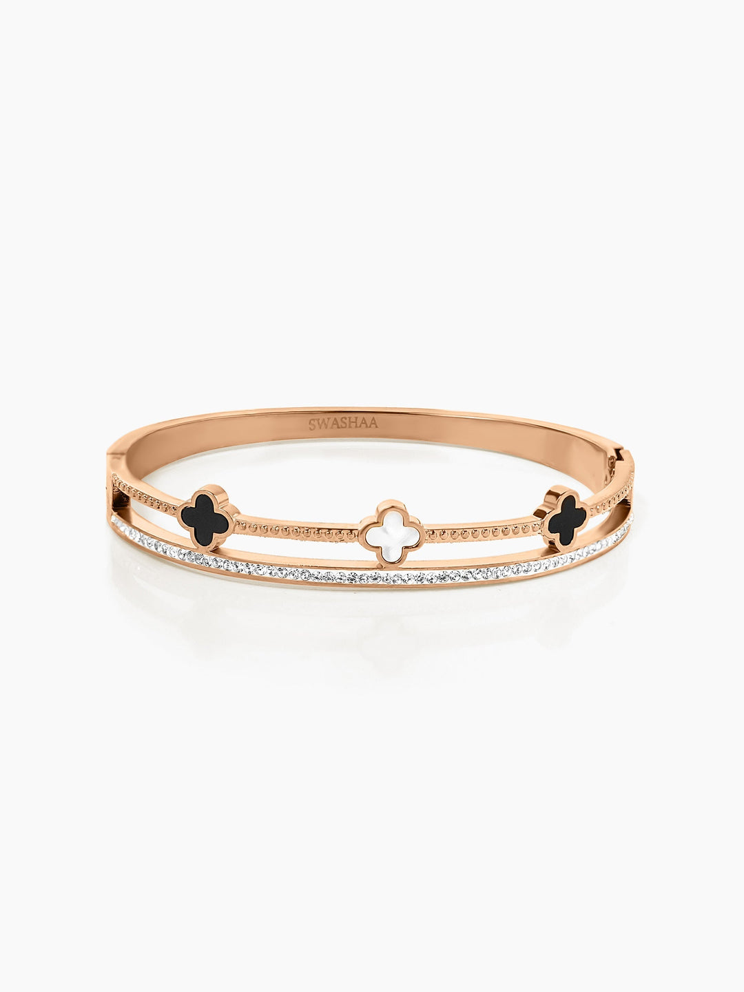 Kinsley Clover Rosegold Plated Bracelet