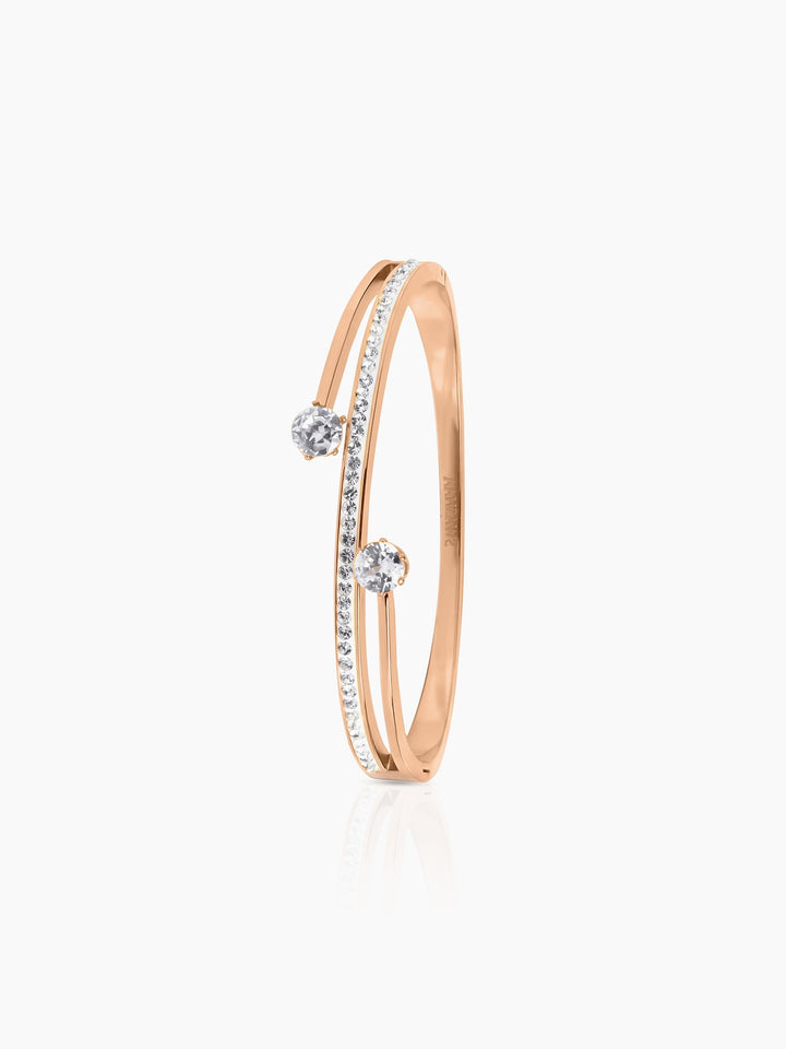 Marka Rosegold Plated Solitaire Bracelet