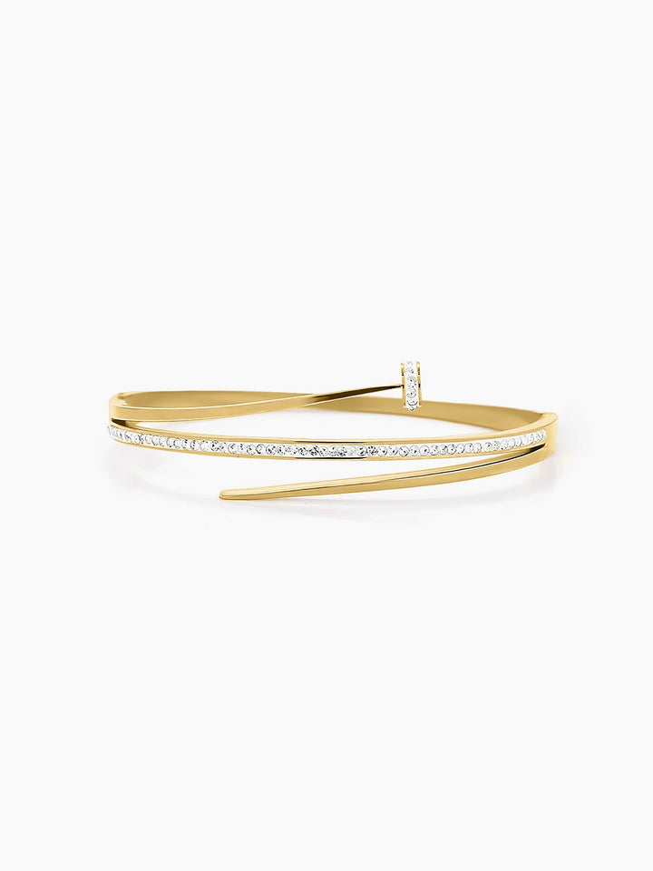 Nail Studded 18K Gold Plated Bracelet