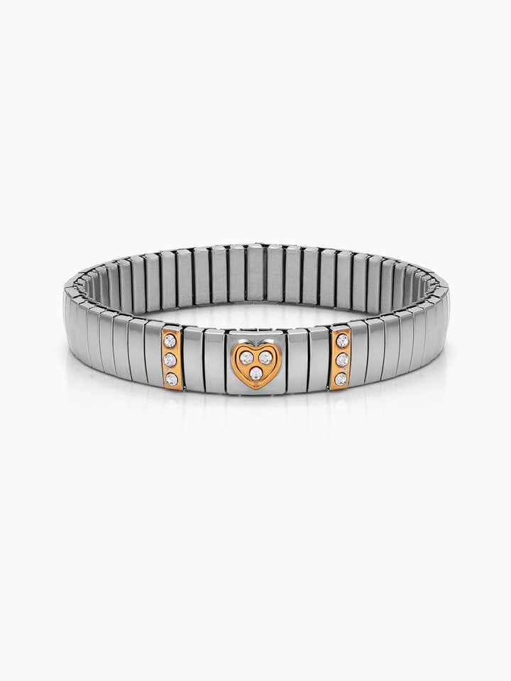 Natalie Heart Diamond Silver - 18K Gold Plated Bracelet