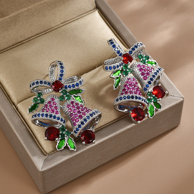 Shiny Christmas Wind Chime Earrings