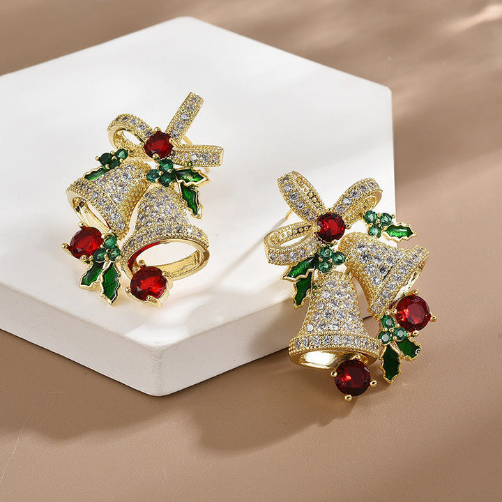 Shiny Christmas Wind Chime Earrings