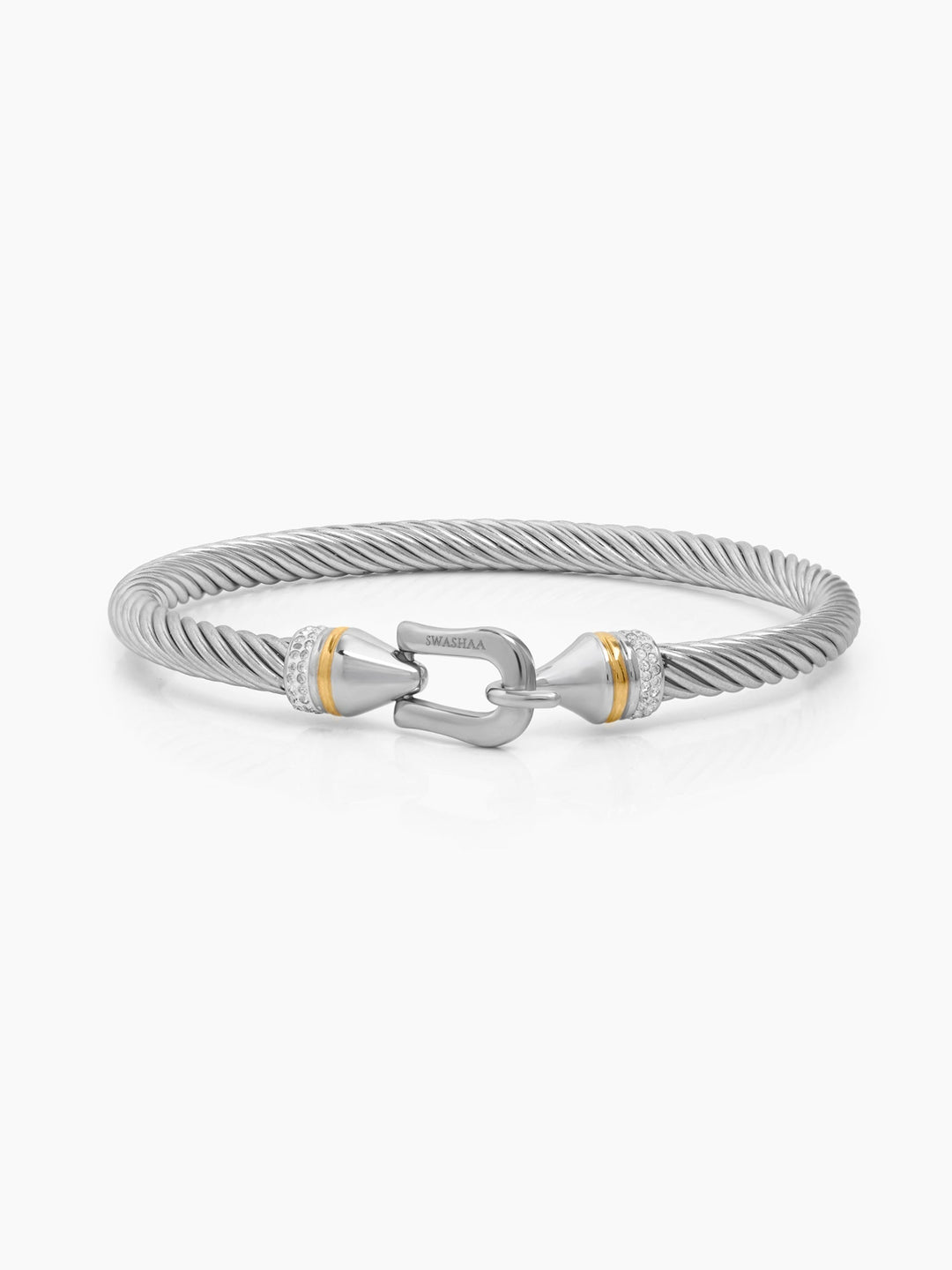 Renzo Wired Silver - 18K Gold Plated Women's Bracelet