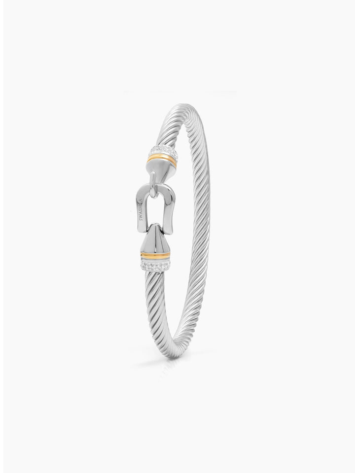 Renzo Wired Silver - 18K Gold Plated Women's Bracelet