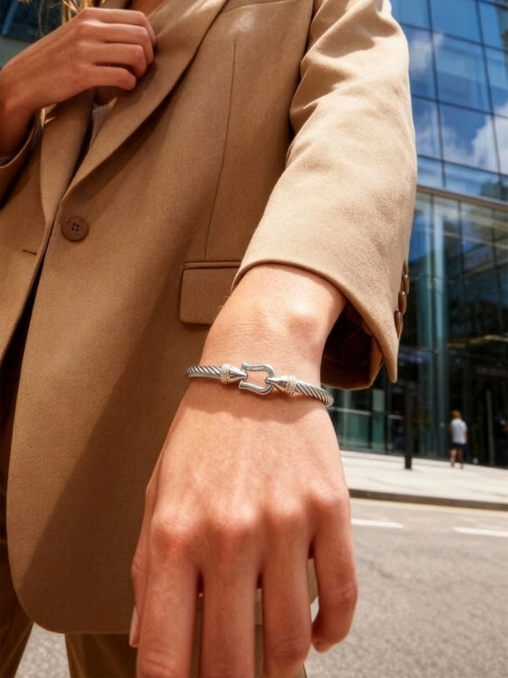 Renzo Wired Silver - 18K Gold Plated Women's Bracelet